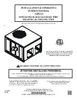 Goodman GPG13 Installation & Operating Instructions Manual preview