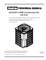 Goodman GSC130181A Technical Manual предпросмотр