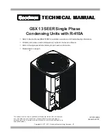 Goodman GSX 13 SEER Technical Manual предпросмотр