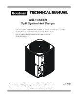 Preview for 1 page of Goodman GSZ 14 SEER Technical Manual