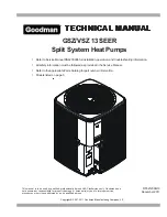 Goodman GSZ/VSZ 13 SEER Technical Manual preview