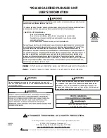 Goodman PG1660 User Manual предпросмотр