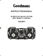 Предварительный просмотр 1 страницы Goodmans 4225MP3 Instruction Manual