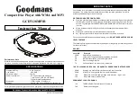 Preview for 1 page of Goodmans GCD7128MP3R Instruction Manual