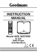 Предварительный просмотр 1 страницы Goodmans GCE 5007DVD Instruction Manual