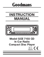 Goodmans GCE 7103 CD Instruction Manual предпросмотр