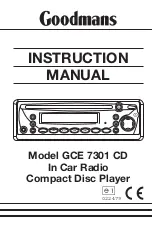 Предварительный просмотр 1 страницы Goodmans GCE 7301 CD Instruction Manual