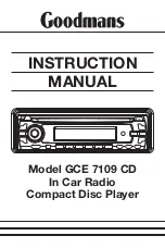 Goodmans GCE7109CD Instruction Manual preview