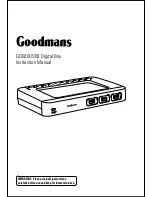 Goodmans GDB20USB3 Instruction Manual предпросмотр