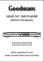 Предварительный просмотр 1 страницы Goodmans GDVD 147 Instruction Manual