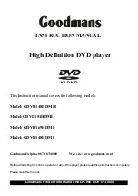 Goodmans GDVD148HDMI Instruction Manual preview