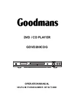 Goodmans GDVD200CDG Operation Manual preview