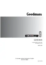 Goodmans GDVD301R User Manual preview