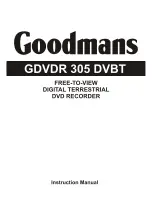 Goodmans GDVDR 305 DVBT Instruction Manual preview