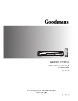 Предварительный просмотр 1 страницы Goodmans GHDD177DVDR User Manual