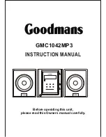 Preview for 1 page of Goodmans GMC1042MP3 Instruction Manual