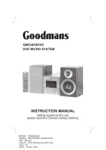 Предварительный просмотр 1 страницы Goodmans GMC6039DVD Instruction Manual