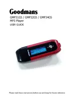 Goodmans GMP31G5 User Manual preview