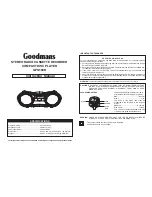 Preview for 1 page of Goodmans GPS160R Instruction Manual