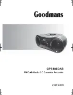 Goodmans GPS186DAB User Manual предпросмотр