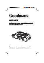 Goodmans GPS357R Instruction Manual preview