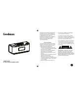 Preview for 1 page of Goodmans GSR90DABI Quick Manual