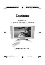 Goodmans GTV17WLCD Operation Manual предпросмотр