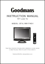 Goodmans GTV19W17HDV Instruction Manual preview