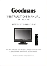 Preview for 1 page of Goodmans GTVL19W17HDVF Instruction Manual