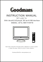 Preview for 1 page of Goodmans GTVL19W17HVF Instruction Manual