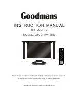 Предварительный просмотр 1 страницы Goodmans gtvl19w19hd Instruction Manual