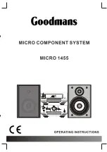 Goodmans Micro 1455 Operating Instructions Manual preview