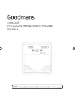 Preview for 1 page of Goodmans XB16CDGBT User Manual