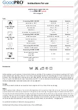 Preview for 2 page of GoodPRO FR7 Jakub Instructions For Use