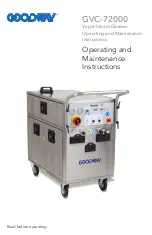 Preview for 1 page of Goodway GVC-72000 Operating And Maintenance Instructions Manual