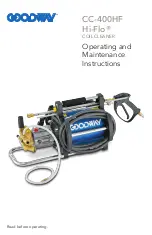 Goodway Hi-Flo CC-400HF Operating And Maintenance Instructions Manual предпросмотр