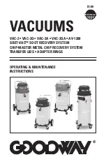 Preview for 1 page of Goodway SOOT-VAC AV-1200 Operating & Maintenance Instructions