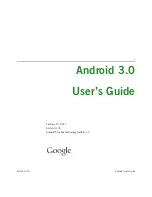 Google Android 3.0 User Manual preview