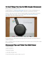 Предварительный просмотр 1 страницы Google Chromecast Quick Start Manual