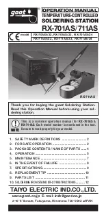 Goot RX 711AS Operation Manual preview