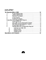 Preview for 3 page of Goplanet Mars 200 User Manual