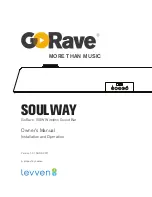 Preview for 1 page of GoRave SOULWAY Owner'S Manual Installation And Operation