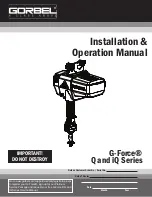 Preview for 1 page of GORBEL G-Force iQ Series Installation & Operation Manual