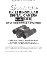 Gordon 91956 Set Up And Operating Instructions Manual preview