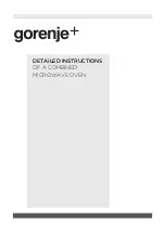 Предварительный просмотр 1 страницы Gorenje Plus GCM512X Detailed Instructions