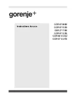 Предварительный просмотр 1 страницы Gorenje Plus GDR66122BZ Instructions For Use Manual