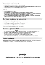 Preview for 22 page of Gorenje 287986 Instructions For Use Manual