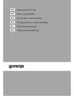 Gorenje 426147 Instructions For Use Manual preview