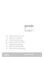 Предварительный просмотр 1 страницы Gorenje 499602 Instructions For Use Manual