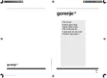 Gorenje 5713215761 User Manual preview